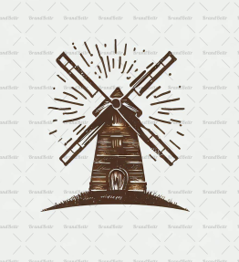 Rustikale Windmühle